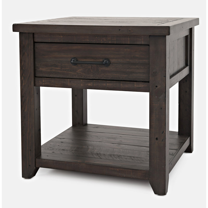 Gracie Oaks Westhoff Solid Wood End Table with Storage & Reviews Wayfair